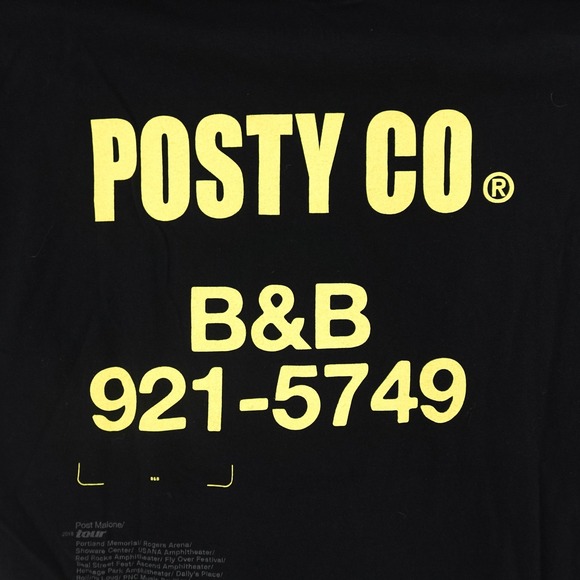 Post Malone Shirt Mens Extra Large Black 2018 Tour Posty Chemise Dragon Concert - Picture 5 of 10